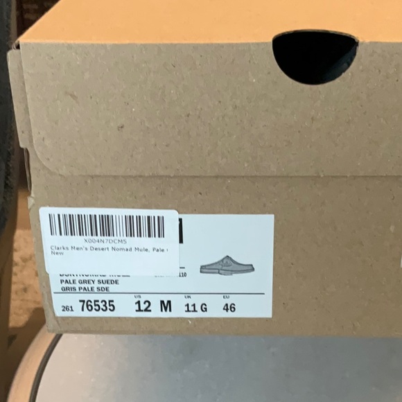 Clarks Original Men’s Desert Nomad Mule Pale Grey Suede - Picture 5 of 6